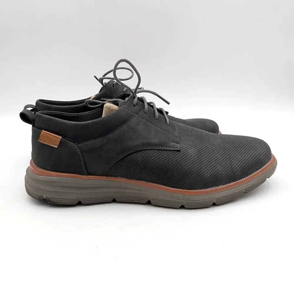 Aston Marc Eglon Lace-Up Oxford Shoes Round Toe Men's Grey Size US10.5 EU44